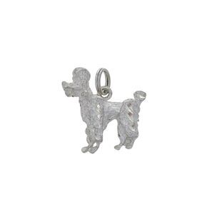 Vintage NF Sterling Silver 925 Poodle Dog Pendant Charm